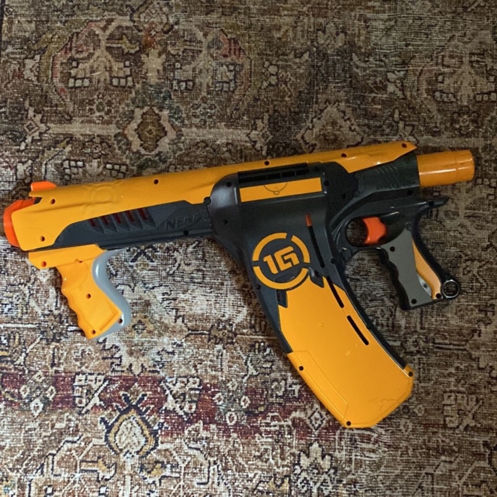 Nerf 1G Dart Tag Quick 16 Blaster, a pump-action foam dart blaster 2011